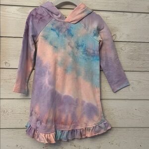Mabel and Honey tie dye dress with hoodie 3T